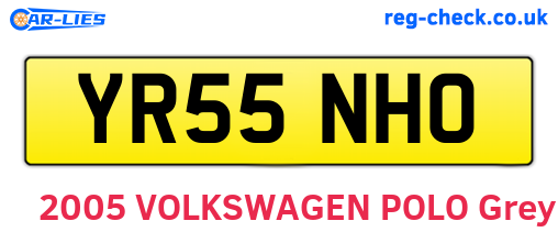 YR55NHO are the vehicle registration plates.