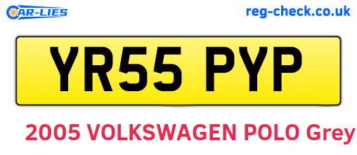 YR55PYP are the vehicle registration plates.
