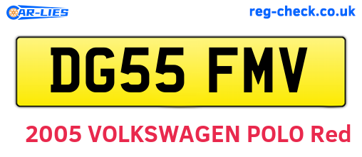 DG55FMV are the vehicle registration plates.