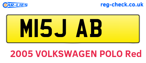 M15JAB are the vehicle registration plates.