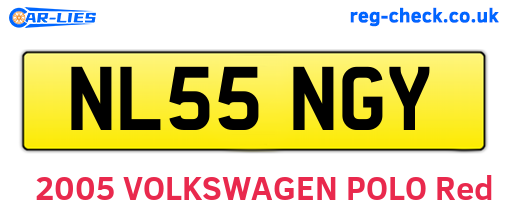 NL55NGY are the vehicle registration plates.