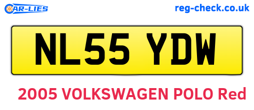 NL55YDW are the vehicle registration plates.