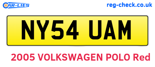 NY54UAM are the vehicle registration plates.