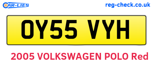 OY55VYH are the vehicle registration plates.