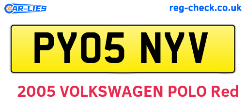 PY05NYV are the vehicle registration plates.