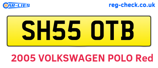 SH55OTB are the vehicle registration plates.