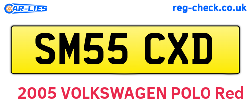 SM55CXD are the vehicle registration plates.