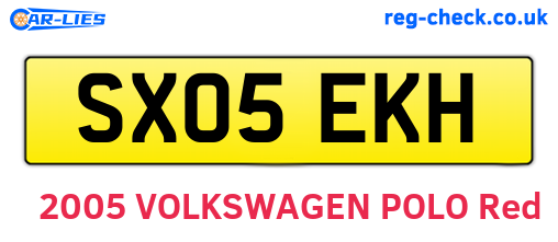 SX05EKH are the vehicle registration plates.