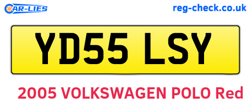 YD55LSY are the vehicle registration plates.