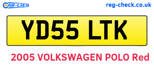 YD55LTK are the vehicle registration plates.