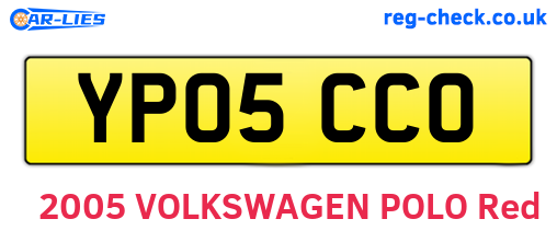 YP05CCO are the vehicle registration plates.