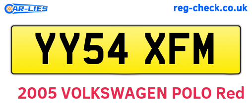 YY54XFM are the vehicle registration plates.