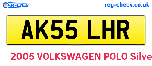 AK55LHR are the vehicle registration plates.