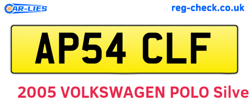 AP54CLF are the vehicle registration plates.