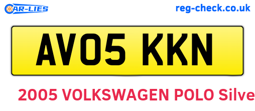 AV05KKN are the vehicle registration plates.