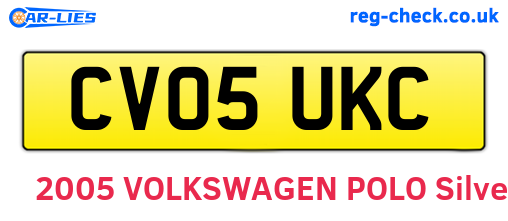 CV05UKC are the vehicle registration plates.