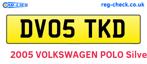 DV05TKD are the vehicle registration plates.