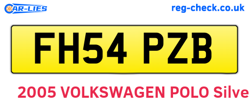 FH54PZB are the vehicle registration plates.
