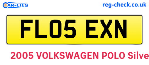 FL05EXN are the vehicle registration plates.