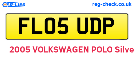 FL05UDP are the vehicle registration plates.