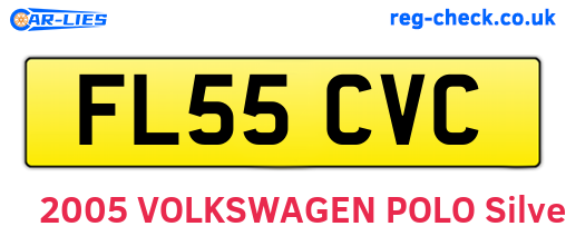 FL55CVC are the vehicle registration plates.