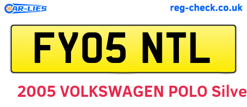 FY05NTL are the vehicle registration plates.