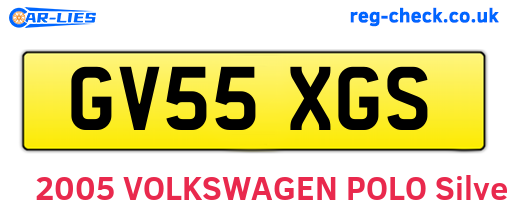 GV55XGS are the vehicle registration plates.