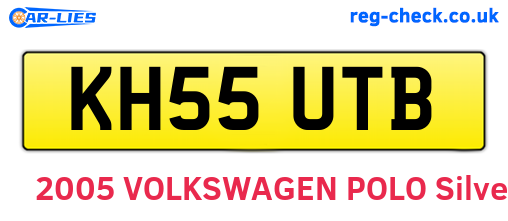 KH55UTB are the vehicle registration plates.