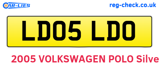 LD05LDO are the vehicle registration plates.