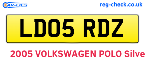 LD05RDZ are the vehicle registration plates.