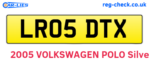 LR05DTX are the vehicle registration plates.