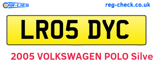 LR05DYC are the vehicle registration plates.