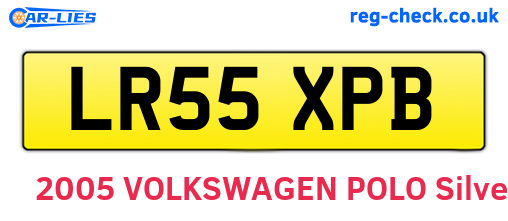 LR55XPB are the vehicle registration plates.