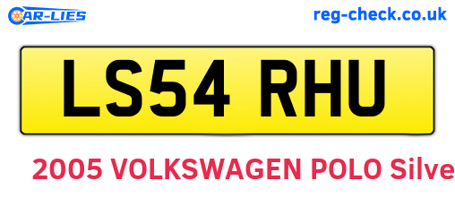 LS54RHU are the vehicle registration plates.