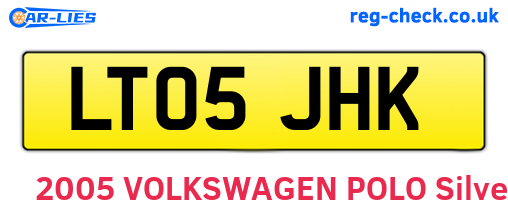 LT05JHK are the vehicle registration plates.