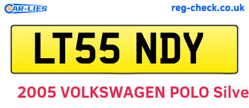 LT55NDY are the vehicle registration plates.