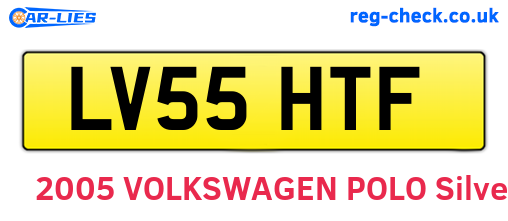 LV55HTF are the vehicle registration plates.