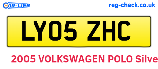 LY05ZHC are the vehicle registration plates.