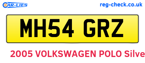 MH54GRZ are the vehicle registration plates.