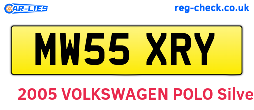 MW55XRY are the vehicle registration plates.
