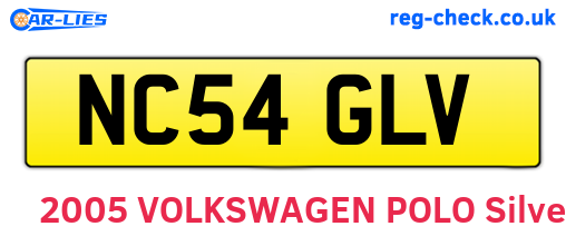 NC54GLV are the vehicle registration plates.