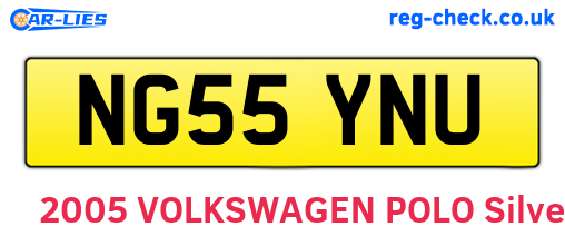 NG55YNU are the vehicle registration plates.
