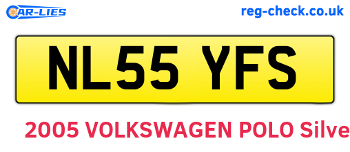 NL55YFS are the vehicle registration plates.