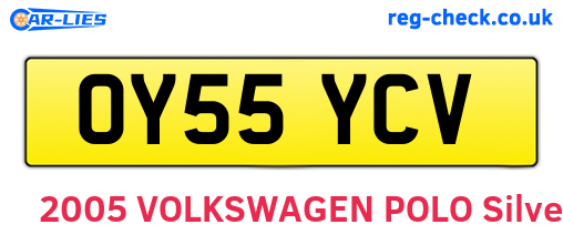 OY55YCV are the vehicle registration plates.