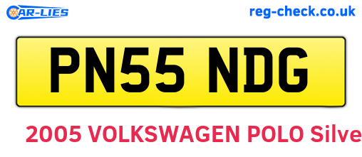 PN55NDG are the vehicle registration plates.