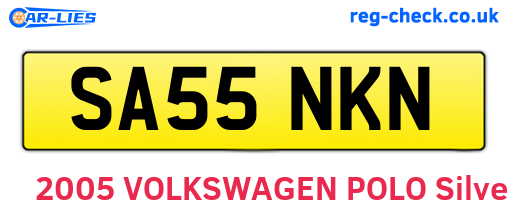 SA55NKN are the vehicle registration plates.