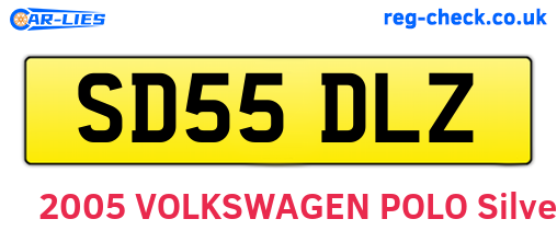 SD55DLZ are the vehicle registration plates.