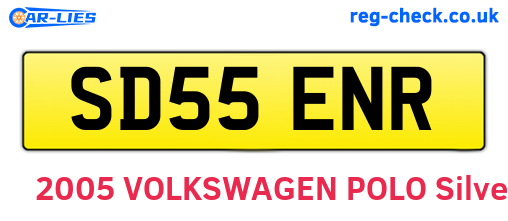 SD55ENR are the vehicle registration plates.