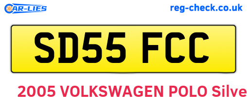 SD55FCC are the vehicle registration plates.