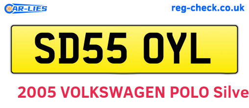 SD55OYL are the vehicle registration plates.